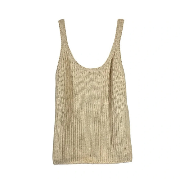 Scoop NYC Y2K sweater tank top tan neutral academia women’s XL fairy layering - Picture 2 of 9